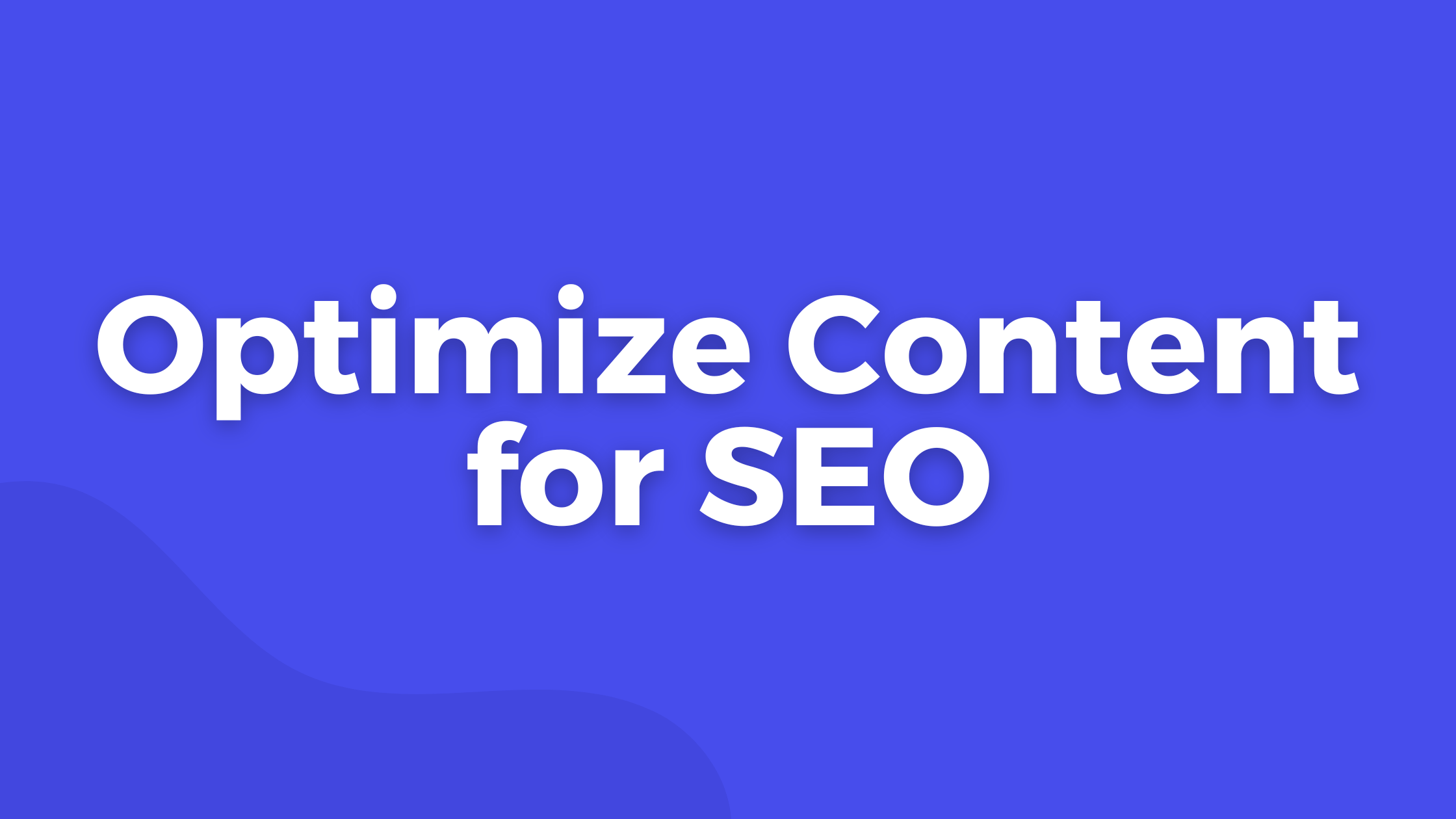 content optimization for seo